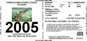 2005 Fishing License